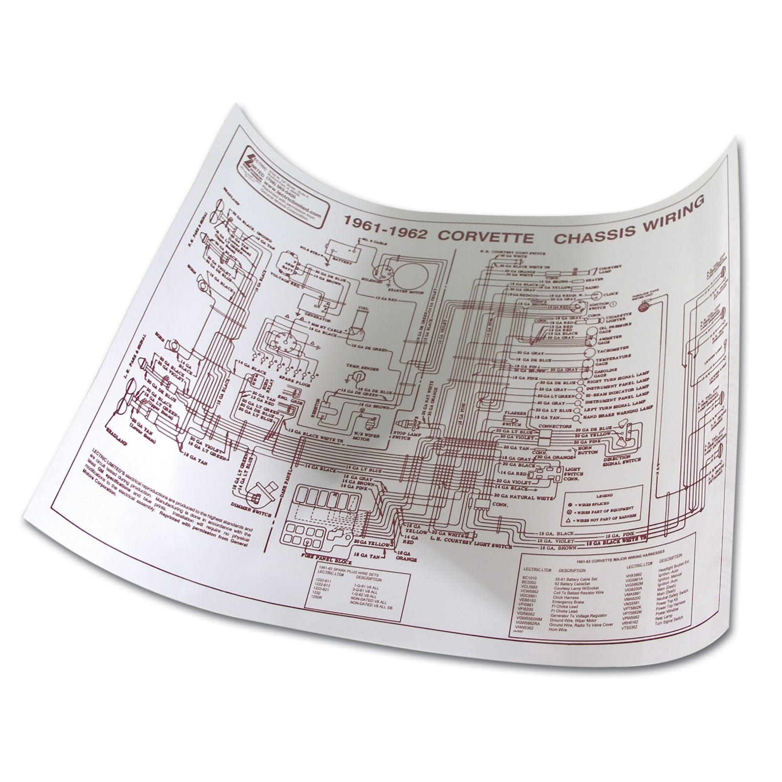 C1 New Wiring Diagram 1961-1962