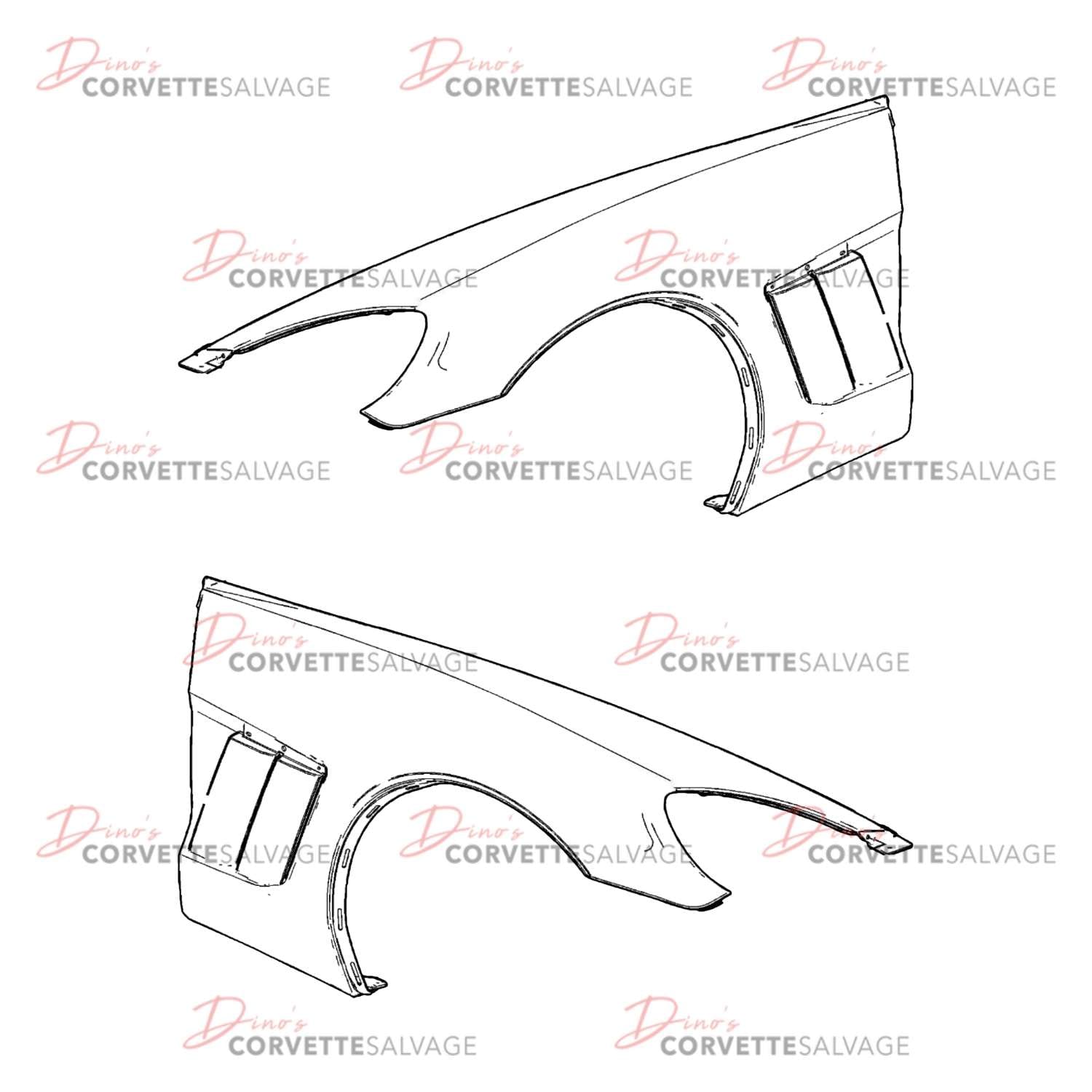 C6 Used Grand Sport Front Fender 2010-2013