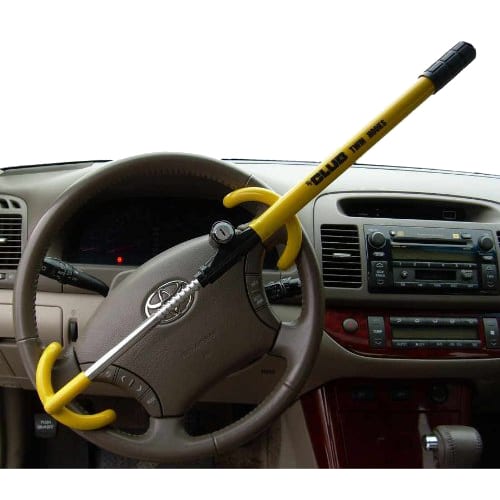 C1-C8 New Twin Hooks Steering Wheel Lock - Yellow 1953-2026