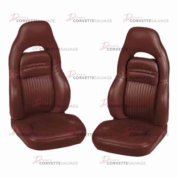 C5 New Firethorn Red Leather Sport Seat Cover Set 1997-1999
