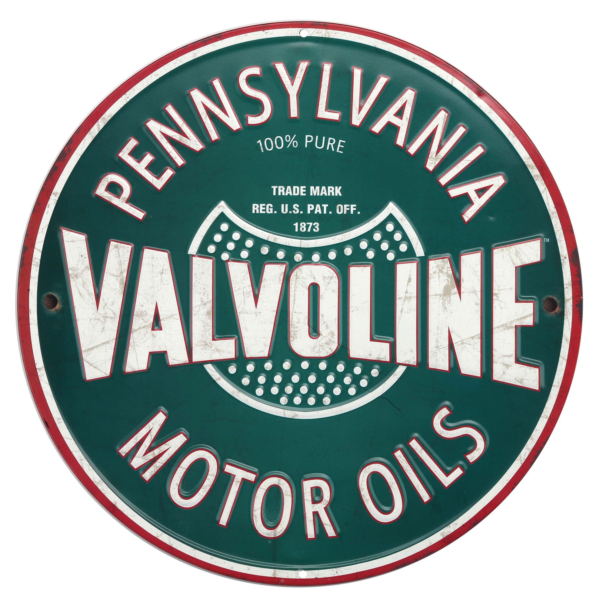 C1-C8 New Die Cut Embossed Tin - Valvoline Motor Oils 1953-2026