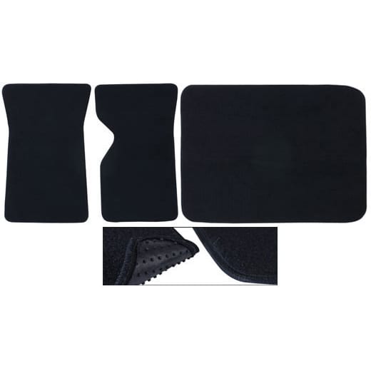 C3 New Economy Floor & Cargo Mat Set - Black 1968-1982