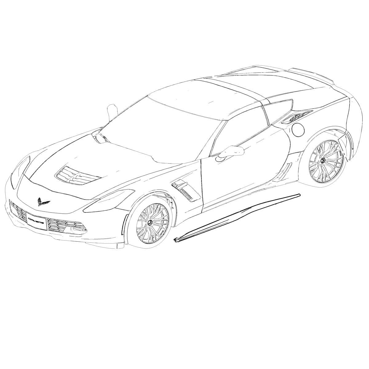C7 New Carbon Fiber Z06 Rockers 2014-2019