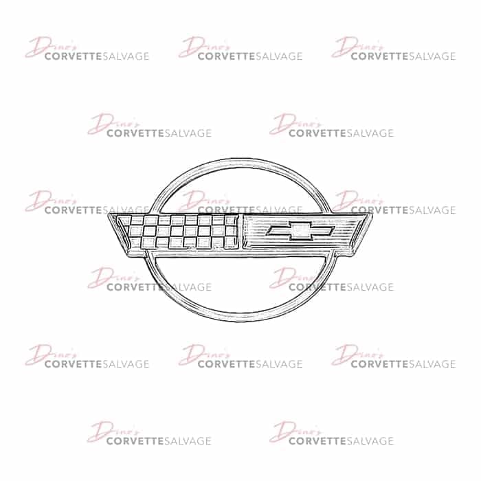 C4 Used Front Hood Emblem 1984-1990