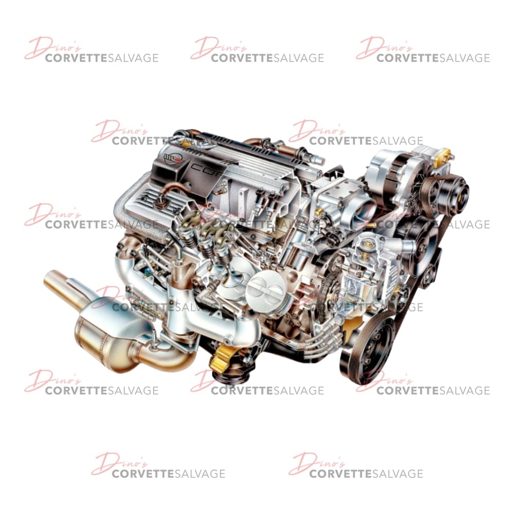C4 Used LT1 5.7L 350CI V8 Engine Assembly 1992-1996