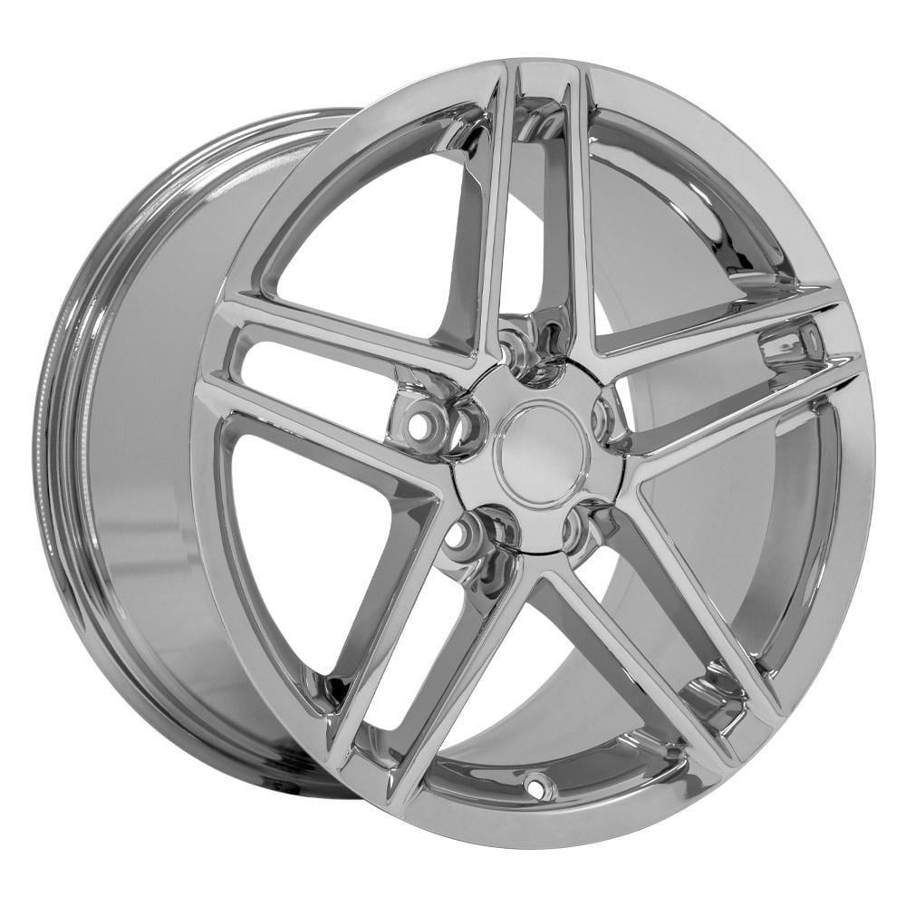 C4-C5 New Chrome 17x9.5 and 18x10.5 Wheel Set of 4 (CV07A) 1988-2004