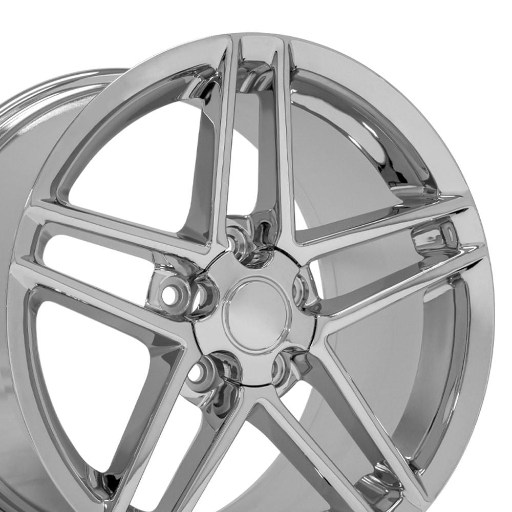 C4-C5 New Chrome 17x9.5 and 18x10.5 Wheel Set of 4 (CV07A) 1988-2004