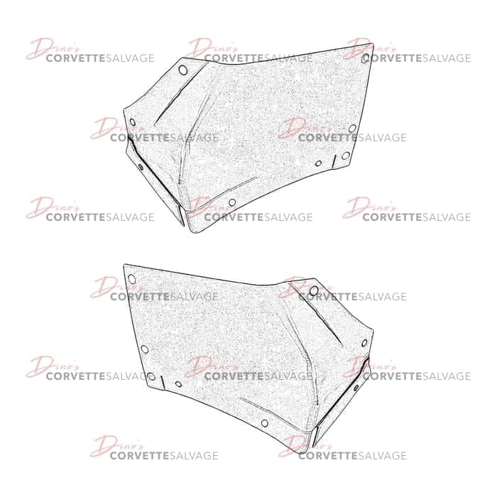 C6 Used Grand Sport, Z06, ZR1 Front Wheelhouse Rear Liner 2010-2013