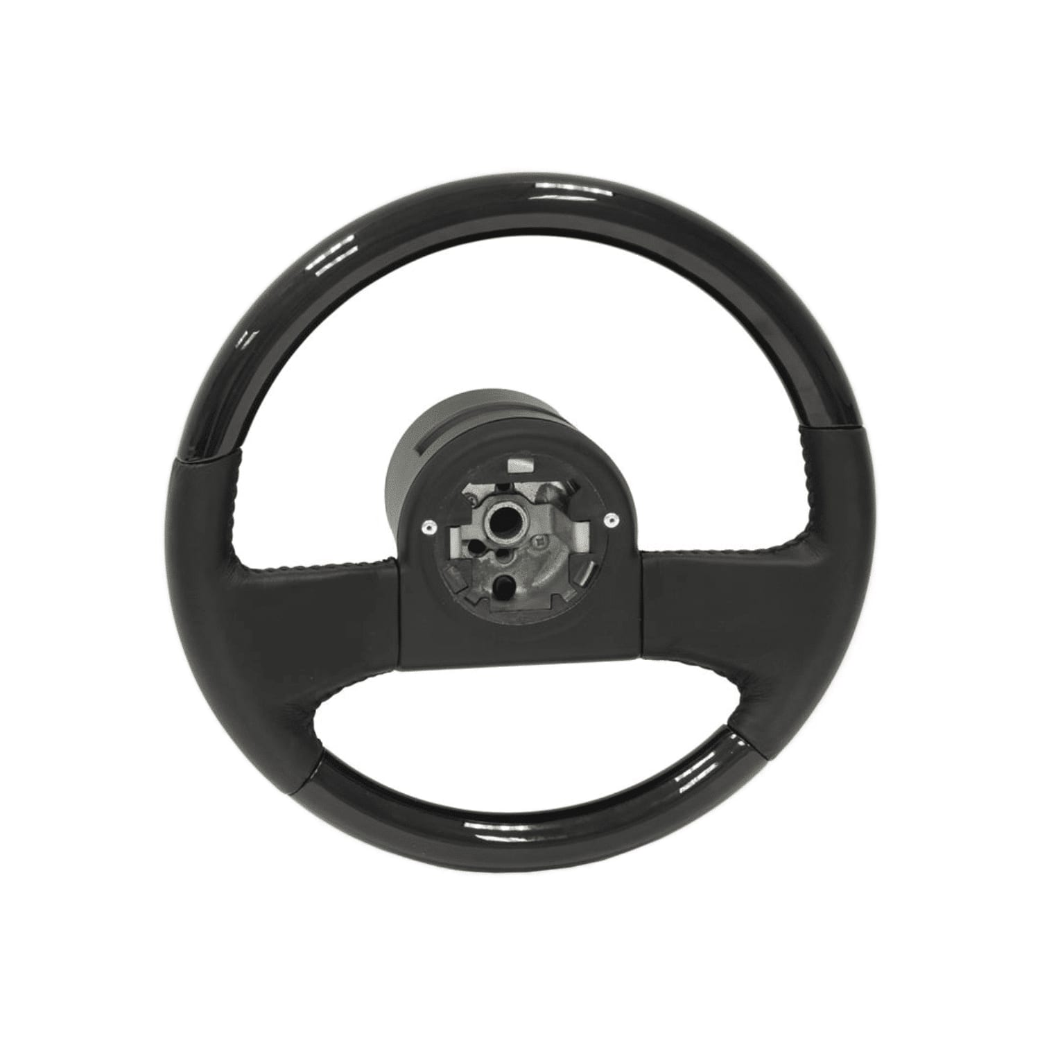 C4 New Black Ash Wood & Leather Steering Wheel 1984-1989