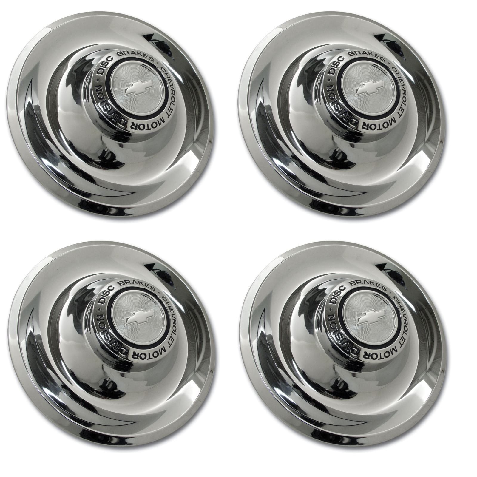 C2 New Rally Hubcaps, with Disc Brake Center - 4 Piece Set 1967
