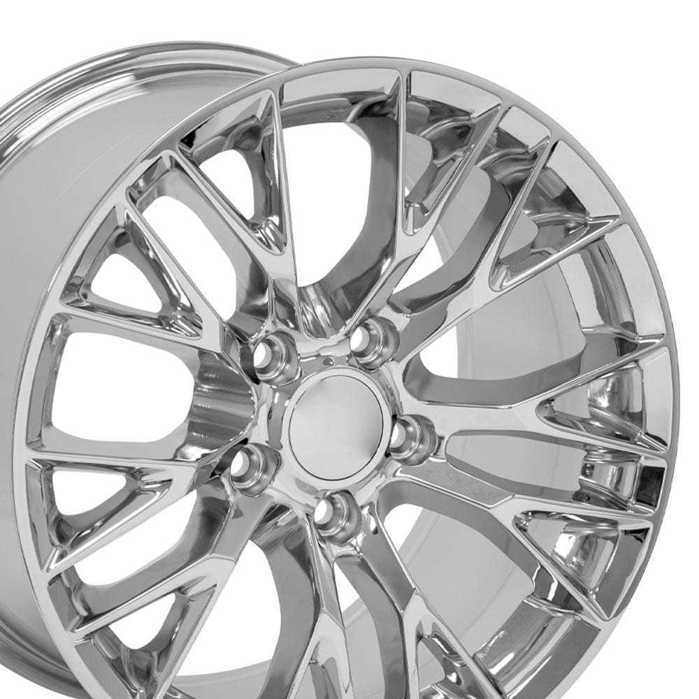 C4-C5 New Chrome 17x9.5 and 18x10.5 Wheel Set of 4 (CV22) 1988-2004