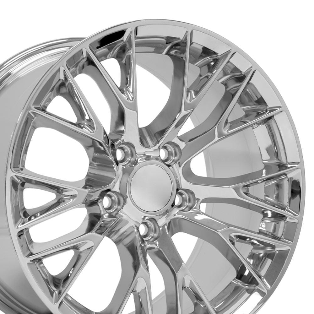 C4-C5 New Chrome 17x9.5 and 18x10.5 Wheel Set of 4 (CV22) 1988-2004
