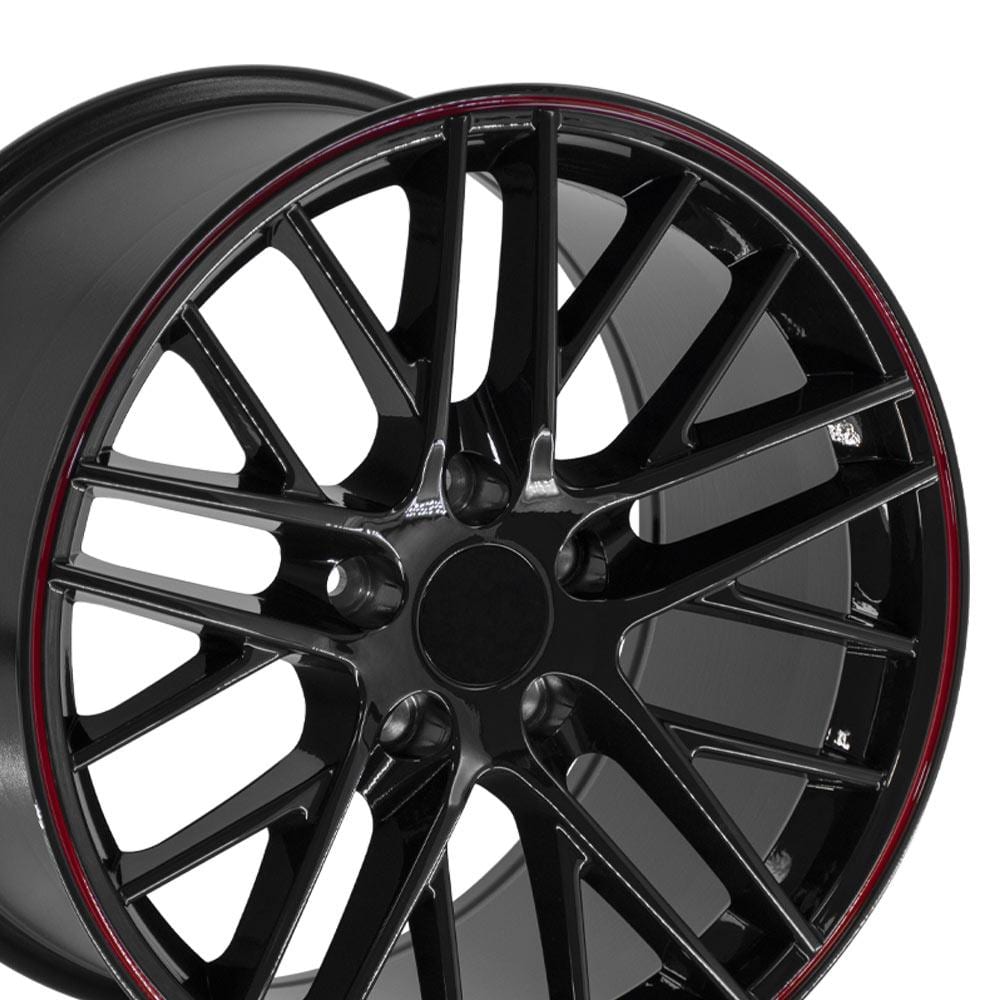 C4-C5 New Gloss Black Redline 18x10.5 Wheel (CV08A) 1988-2004