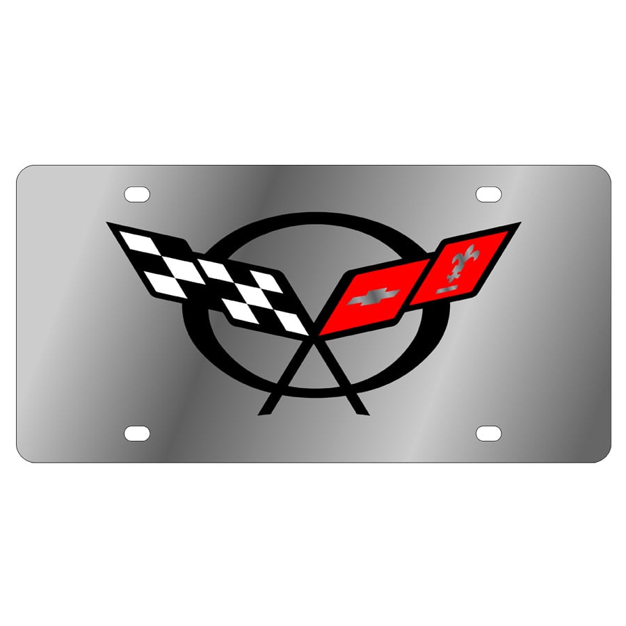 C5 New Mirror-Finish License Plate 1997-2004