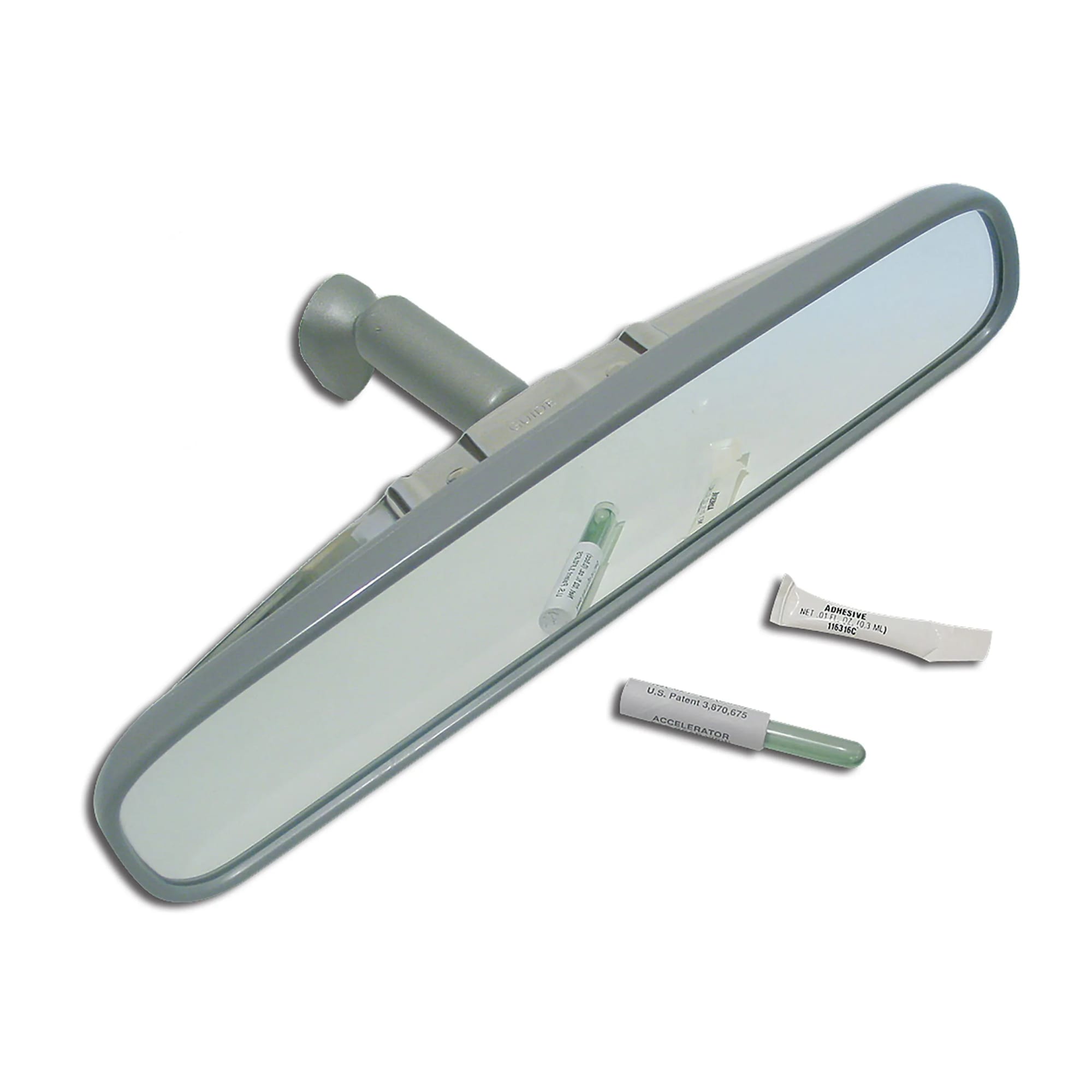 C3 New Inside Mirror, Stainless Steel Back Reproduction with Mounting Bracket 1976-1982