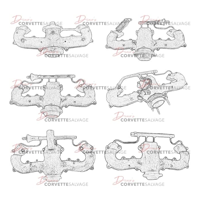 C4 Used Engine Exhaust Manifold 1984-1996
