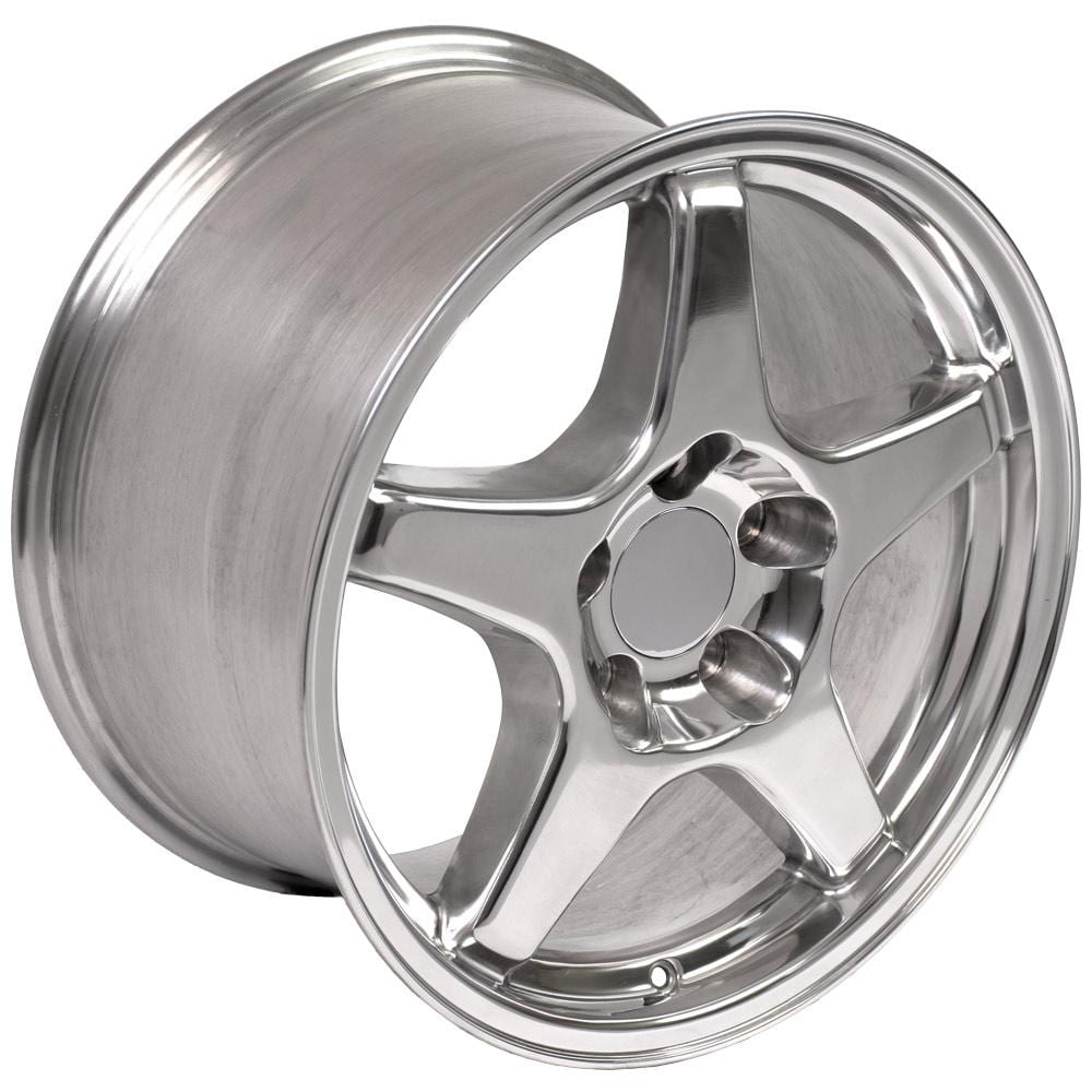 C4 New Polished 17x9.5 Wheel and Tire Set of 4 (CV01) with 275/40r17 Toyo Extensa HP II 1988-1996