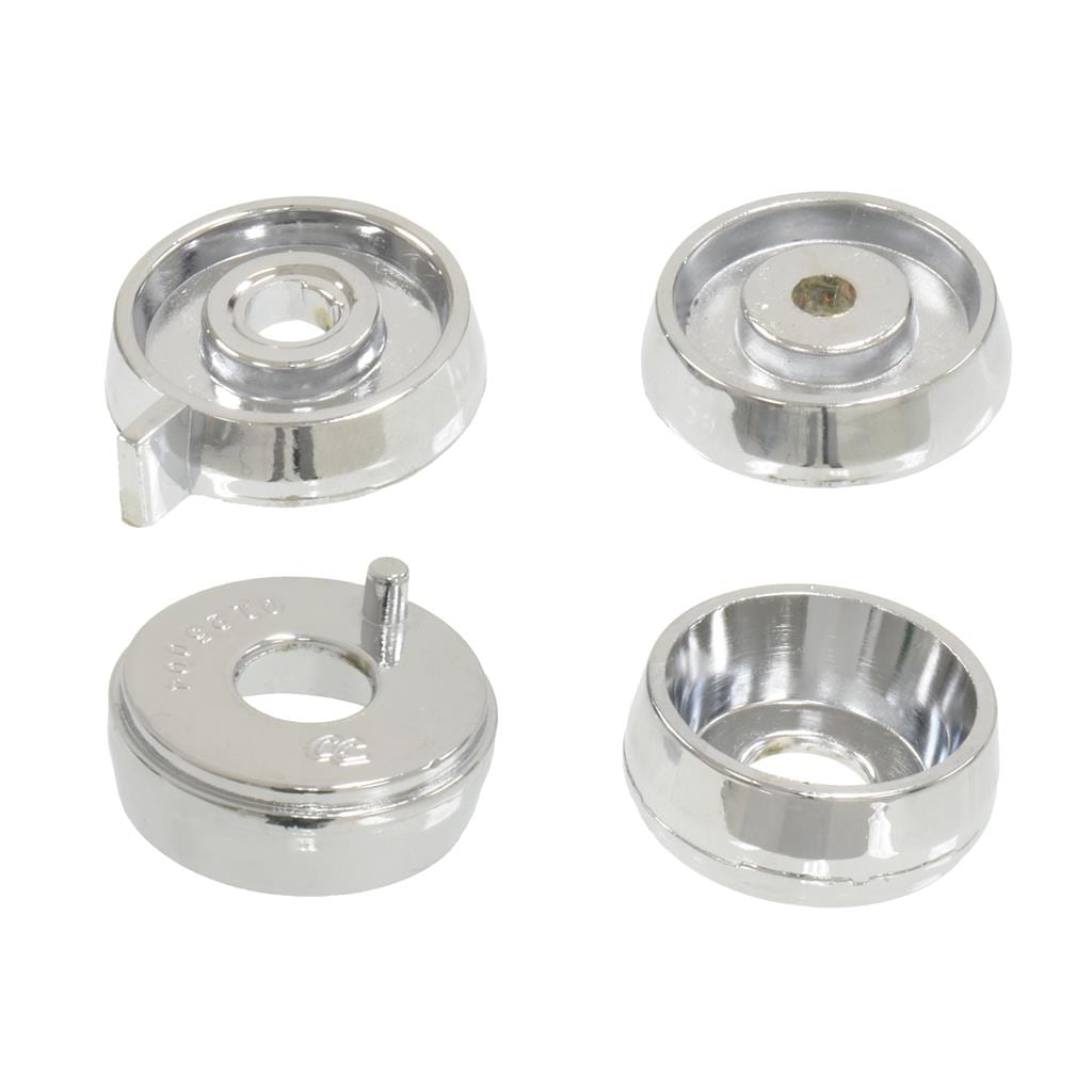 C2 New Knob Spacers, Radio/Heater without Air Conditioning 4 Piece 1966-1967