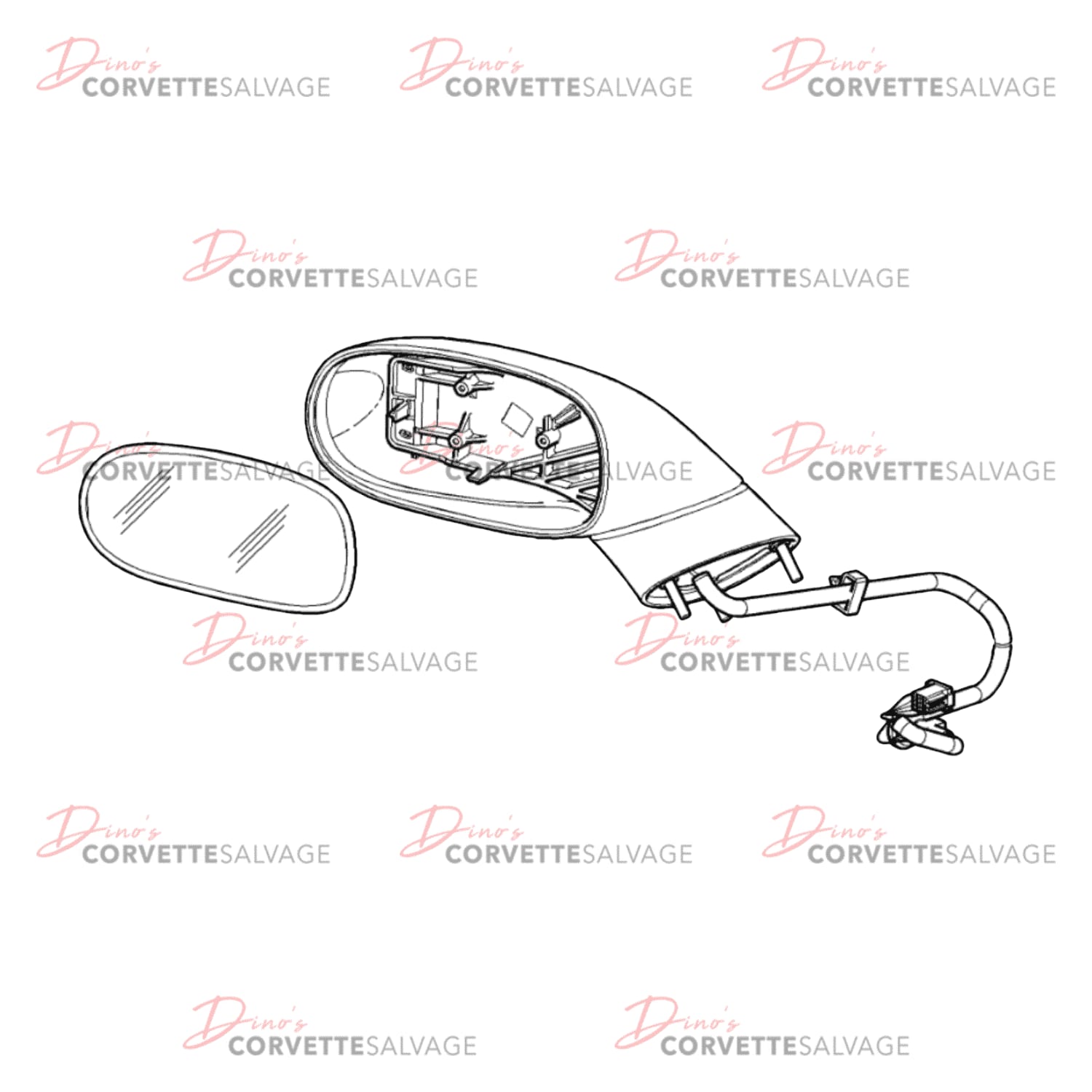 C6 Used Door Mirror Assembly with Light Sensitive (DD0) 2005-2013