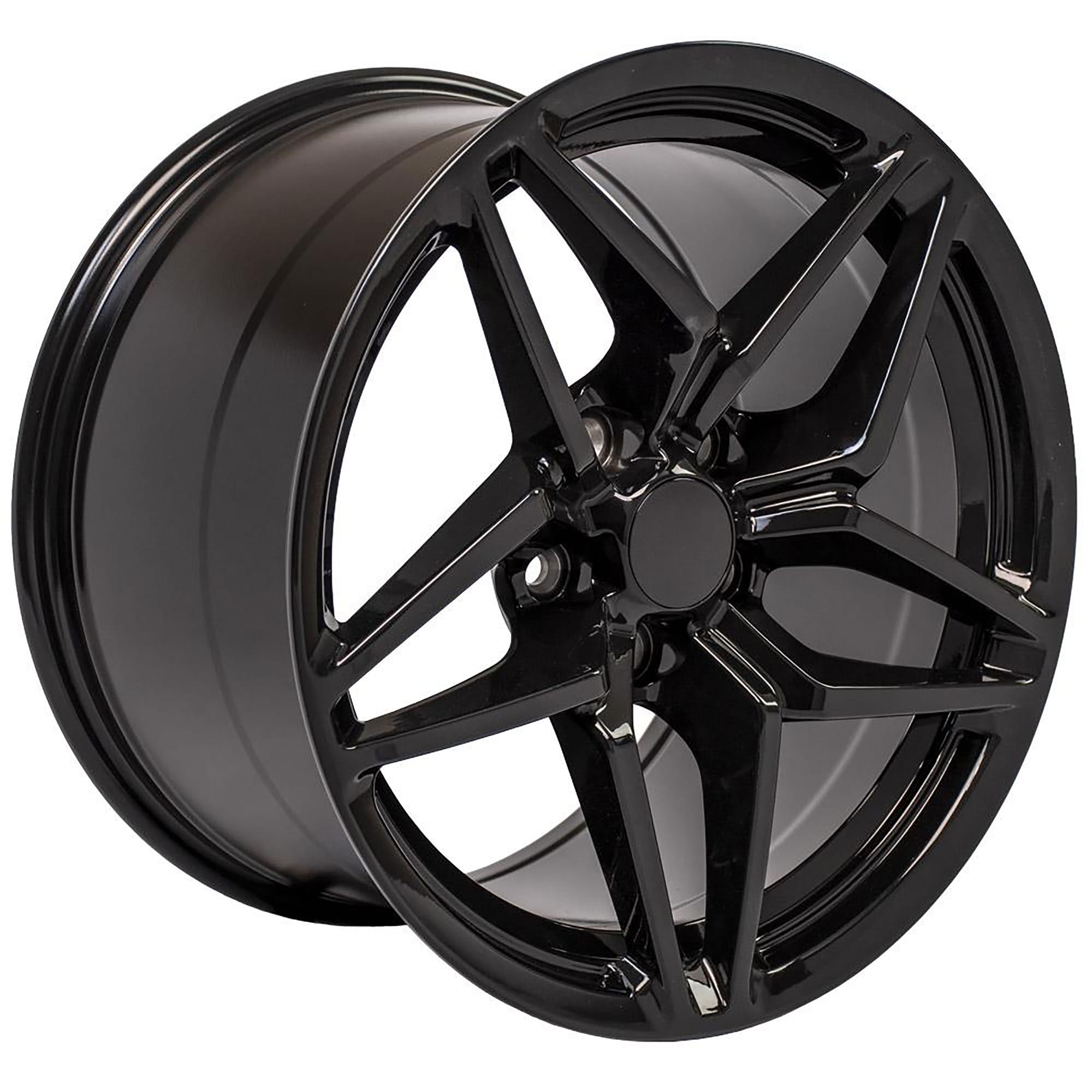 C4-C5 New C7 ZR1 Style Gloss Black Wheel 18X10.5 56MM Offset 1988-2004