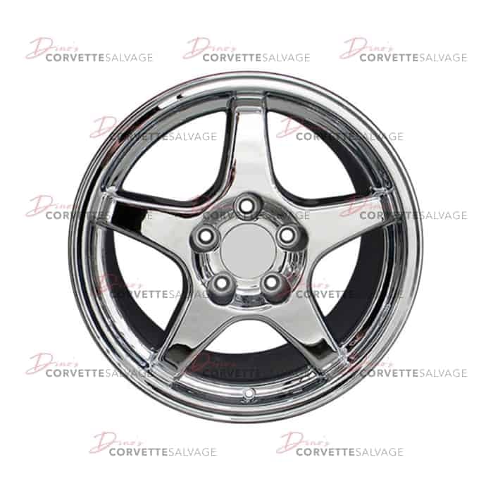 C4-C5 New Chrome 17x9.5 Wheel (C4 ZR-1 Style) 1988-2004