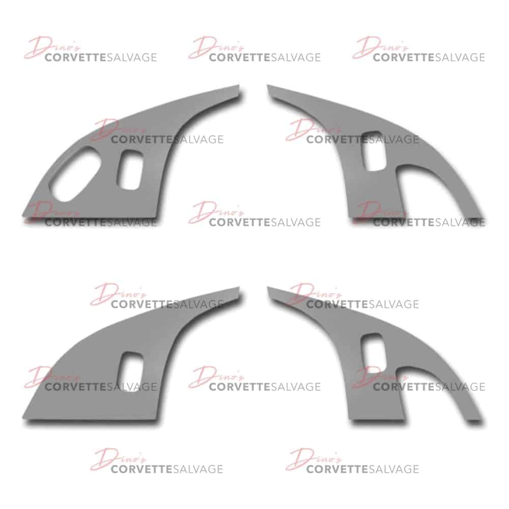 C6 New Stainless Steel Door Lock Trim Plate Set 2005-2013