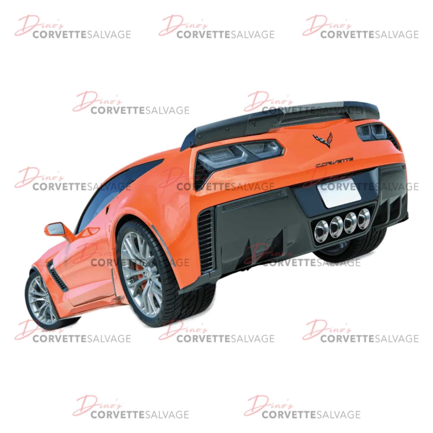 C7 Corvette New Carbon Flash Metallic Rear Diffuser Fins (2x2) 2014-2019