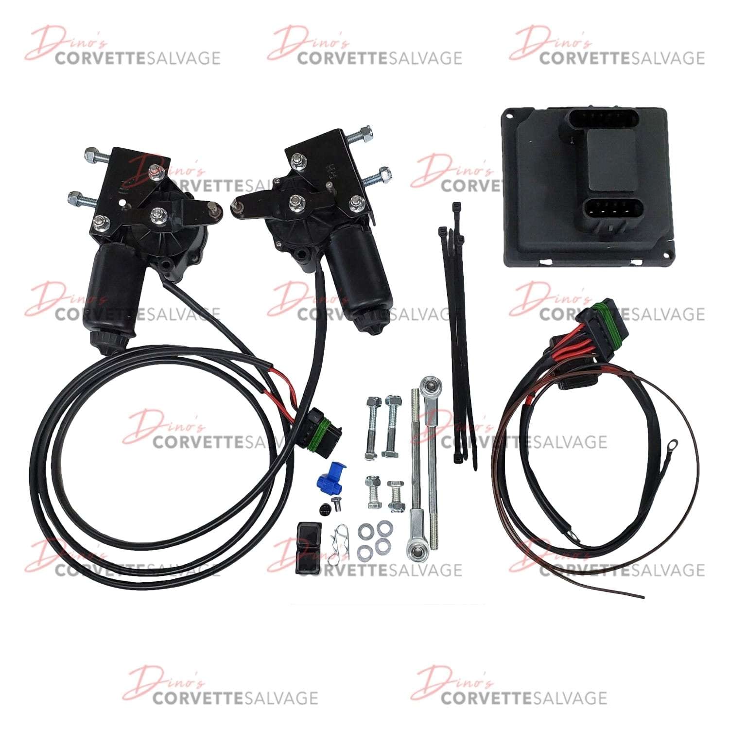 C3 New Electric Motor Headlight Actuator Kit 1968-1982