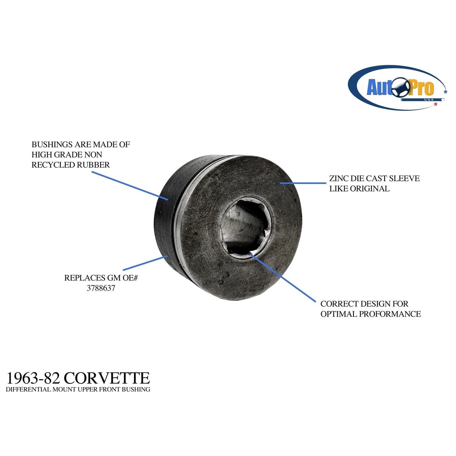 C2/C3 New Differential Mount Bushing 1963-1982 (BH3125)