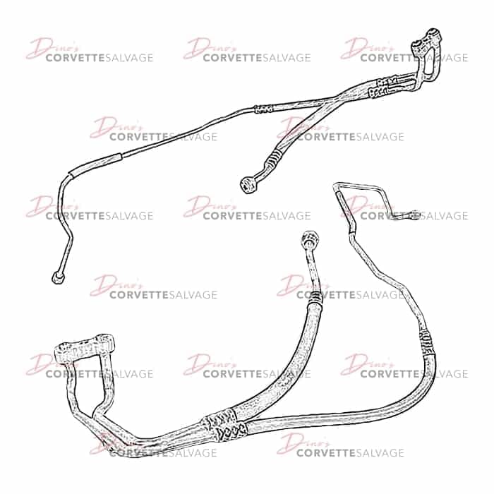 C4 Used ZR-1 Air Condition Compressor Hose 1990-1995