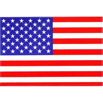 C1-C8 New Heavy Duty Vinyl American Flag Decal - 3inx5in 1953-2026