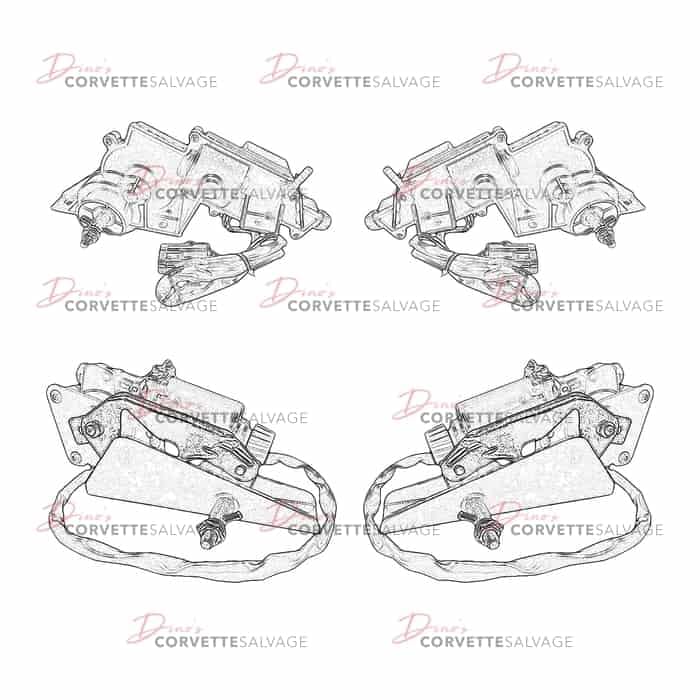 C4 Used Headlight Motor 1984-1996