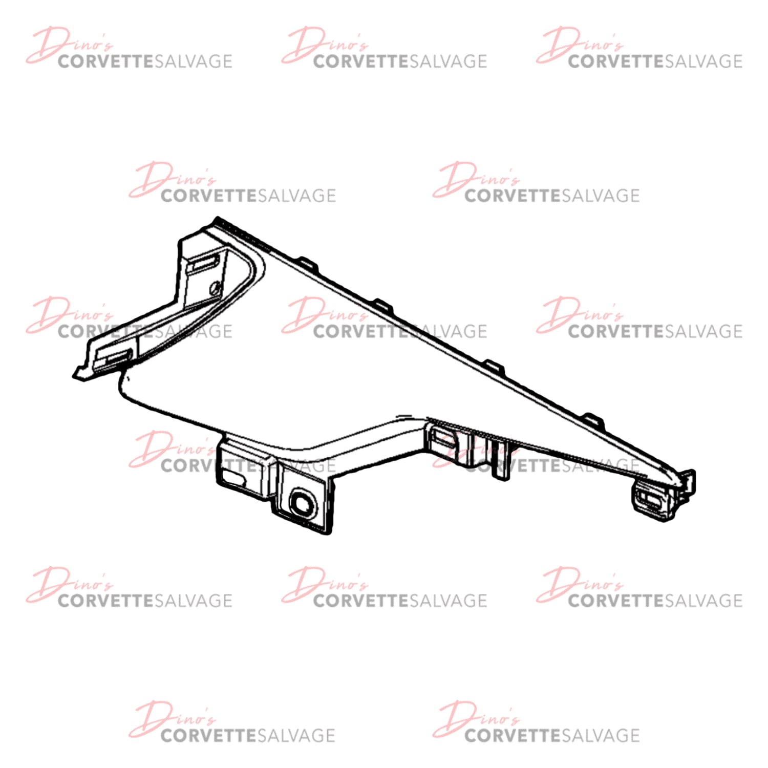 C8 Used Driver-Side Front Floor Console Extension Panel 2020-2023