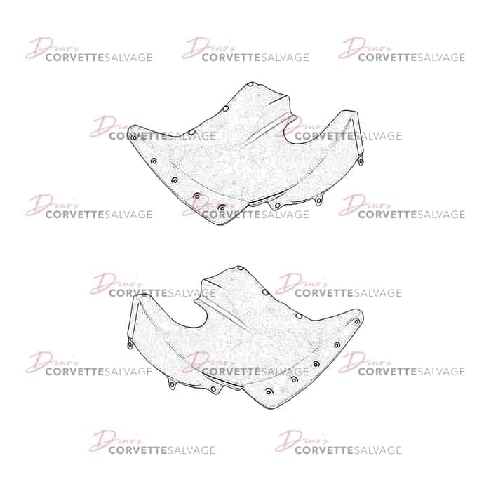 C6 Used Z06, ZR1, Grand Sport Front Fender Liner 2006-2013