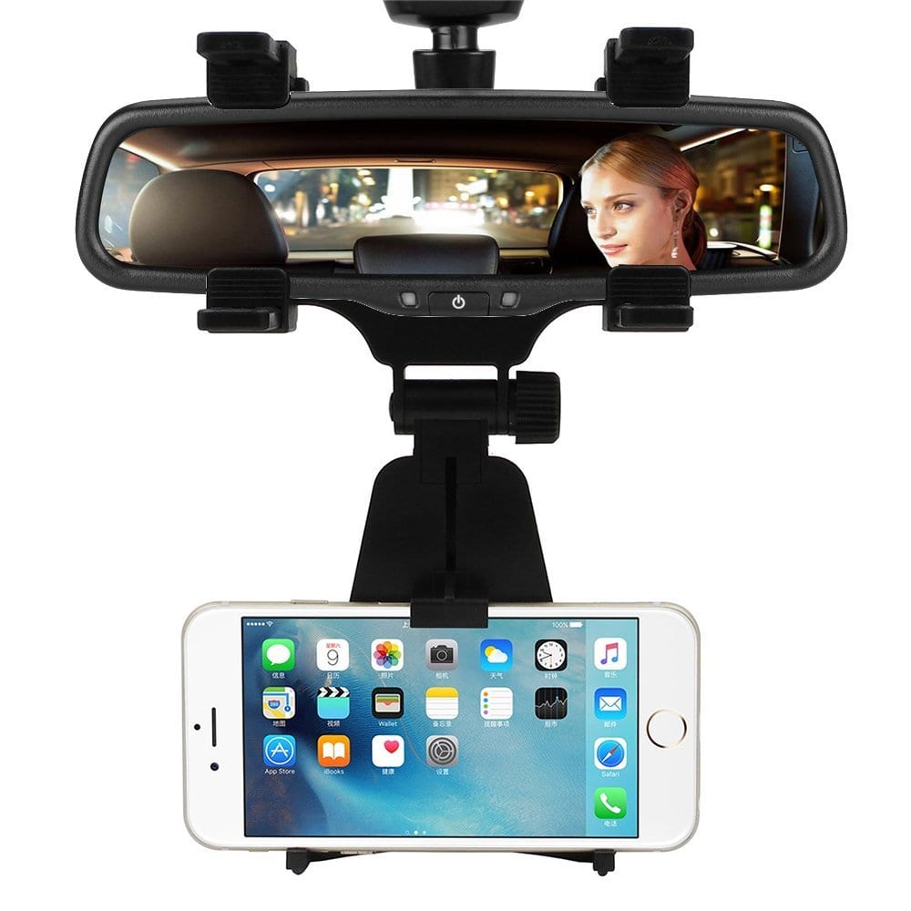 C1-C8 New Smart Phone Adjustable Rearview Mirror Mount - Black 1953-2026