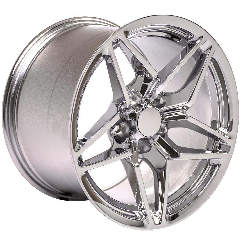 C4 New Chrome 17x9.5 and 17x11 Wheel Set of 4 (CV31) 1988-1996
