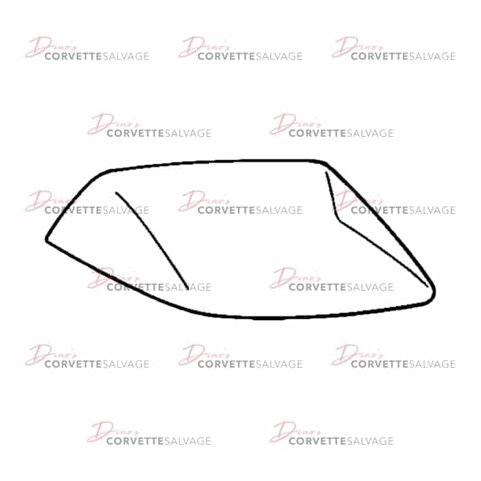 C3 Used Back Window Glass 1978-1982