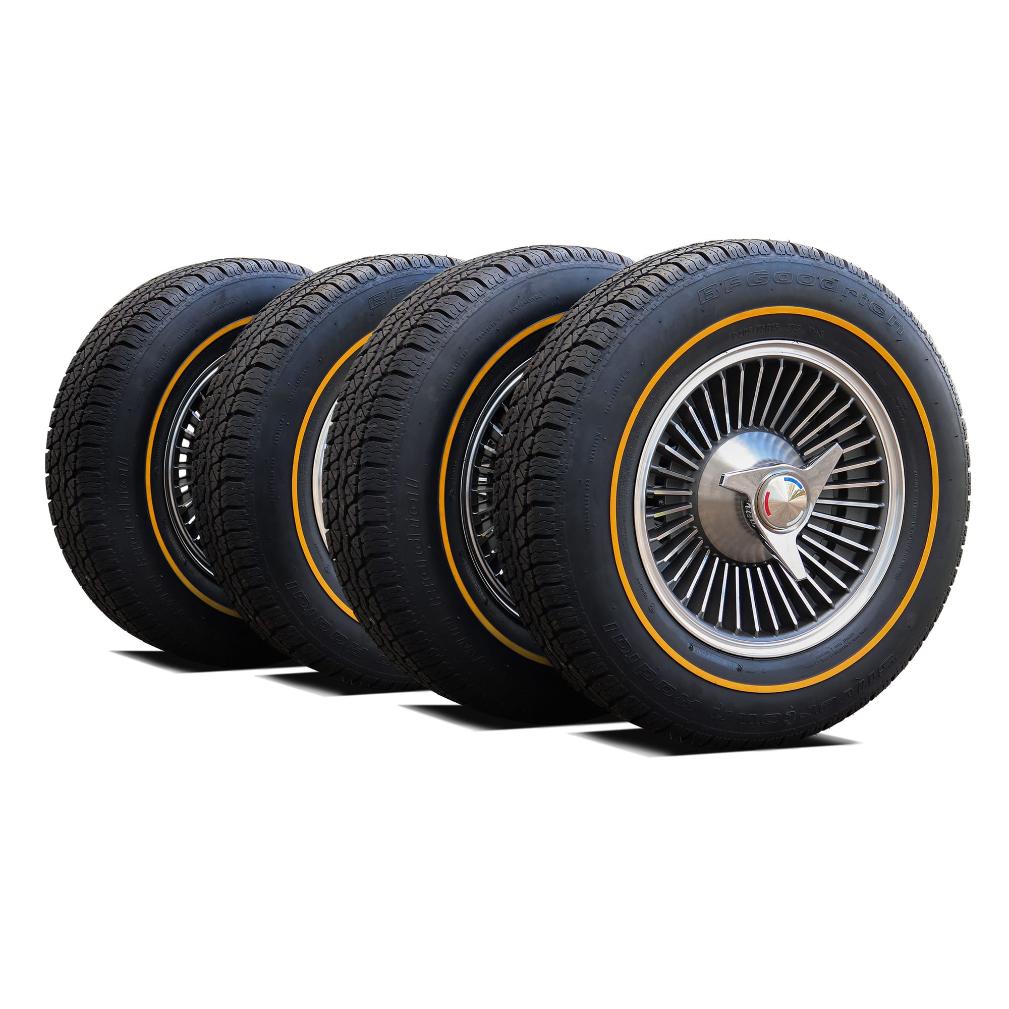 C2 New Direct-Bolt Knockoff Wheel & Tire Package 1966
