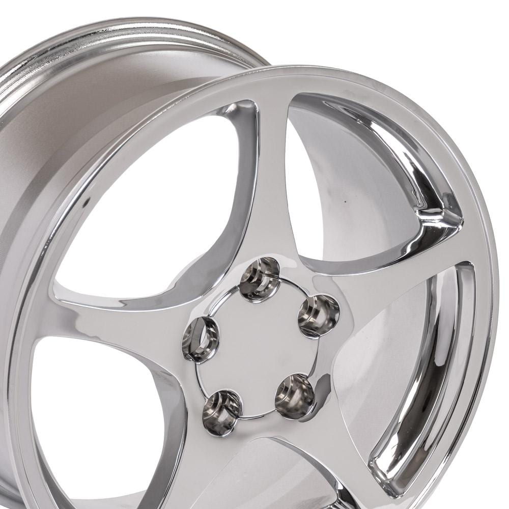 C4 New Chrome 17x8.5 Wheel Set of 4 (CV05) 1988-1996