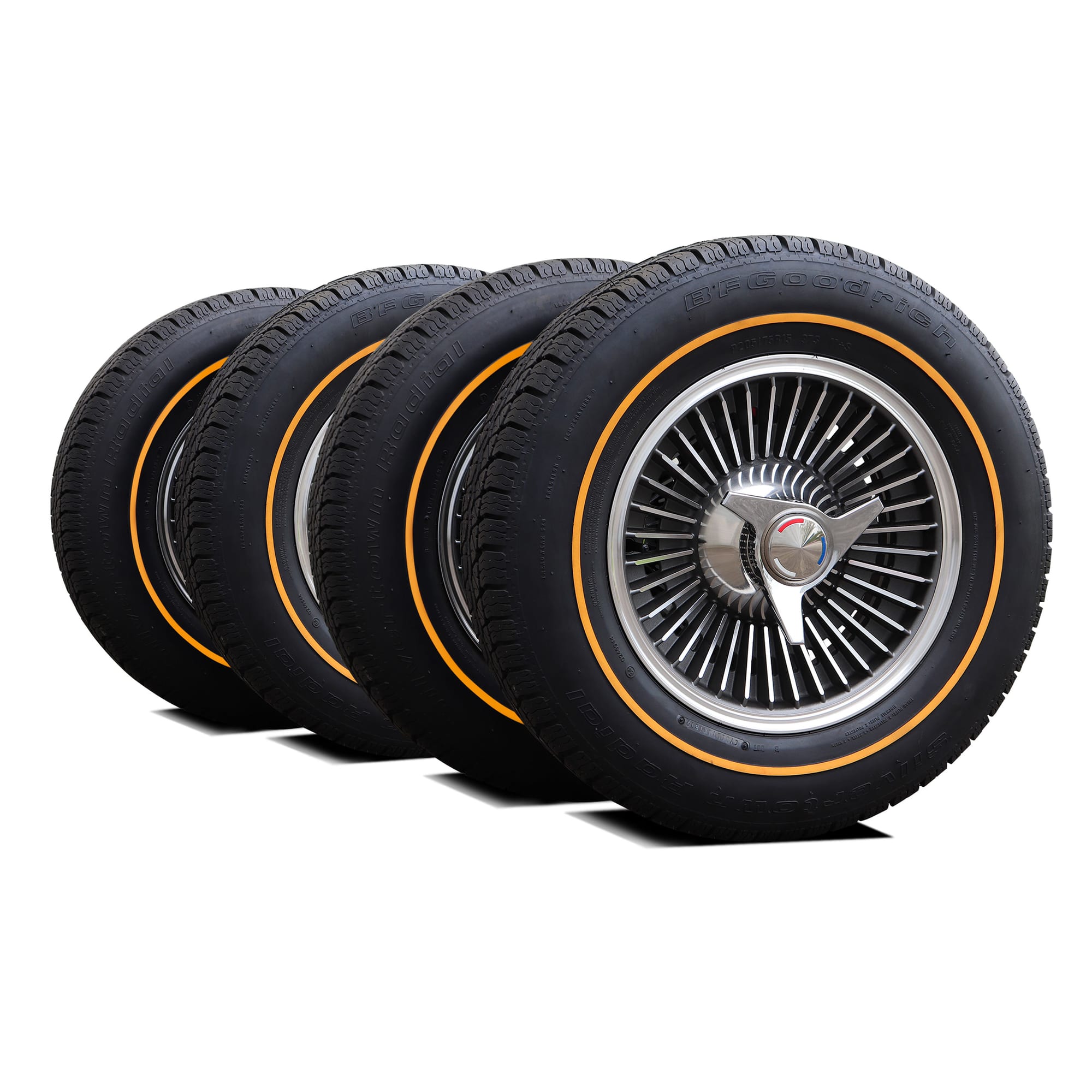 C2 New Direct-Bolt Knockoff Wheel & Tire Package 1965