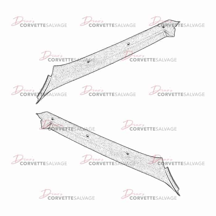 C4 Used Windshield Pillar Molding 1990-1996