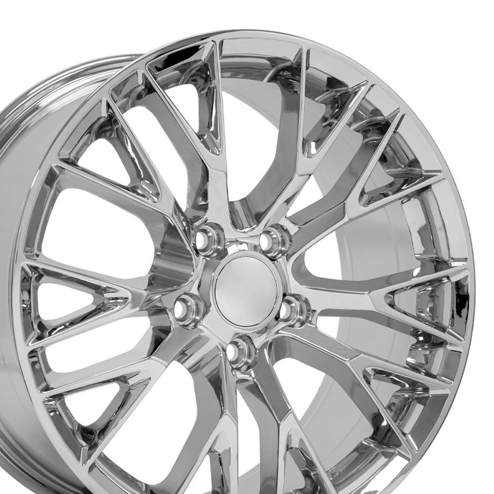 C6 New Chrome 18x8.5 and 19x10 Wheel Set of 4 (CV22B) 2005-2013