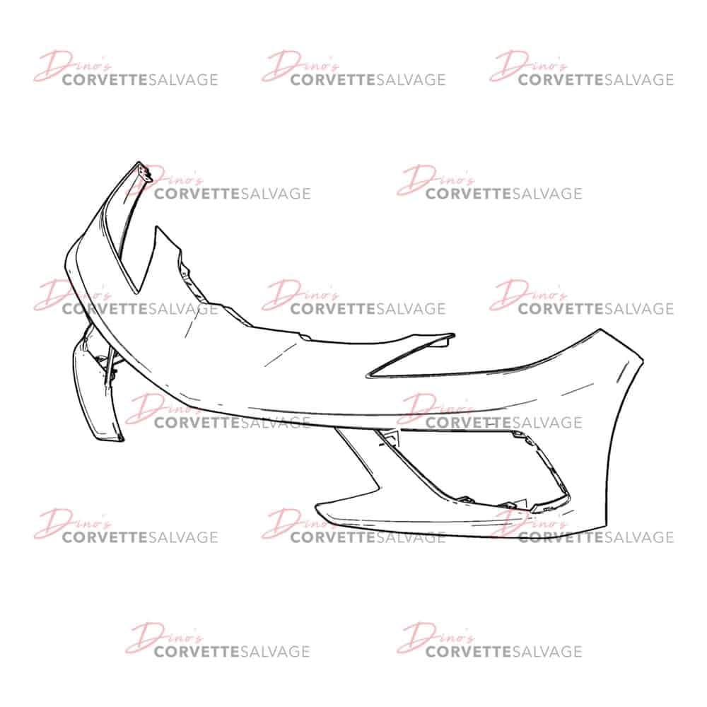 C8 Used Upper Front Bumper 2020