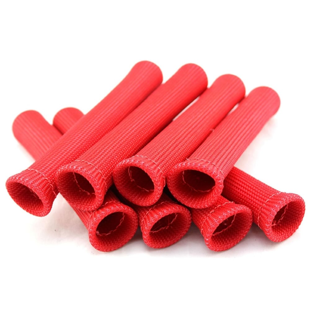 C1-C8 New Spark Plug Wire & Boot Protectors Insulators - Red 1953-2026