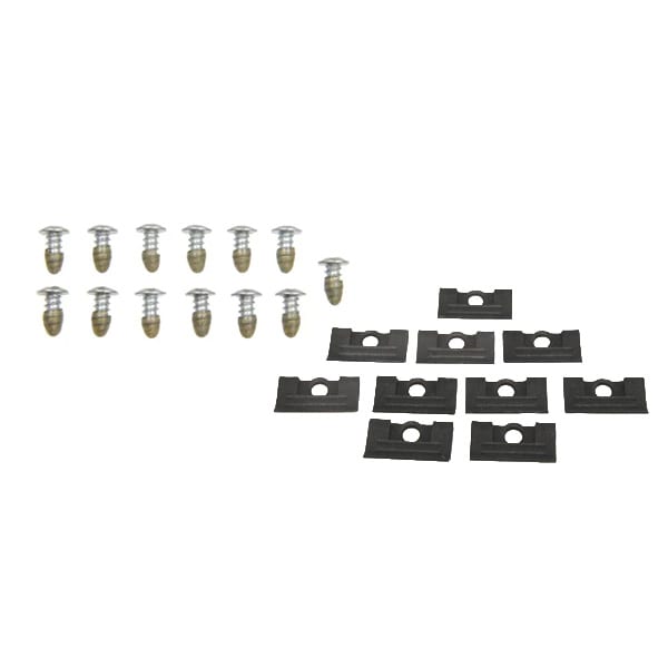 C3 New Windshield Reveal Molding Clip Set with Screws - 13pc Kit 1968-1982