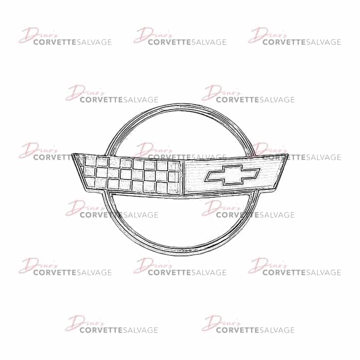 C4 Used 35th Anniversary Front Hood Emblem 1988