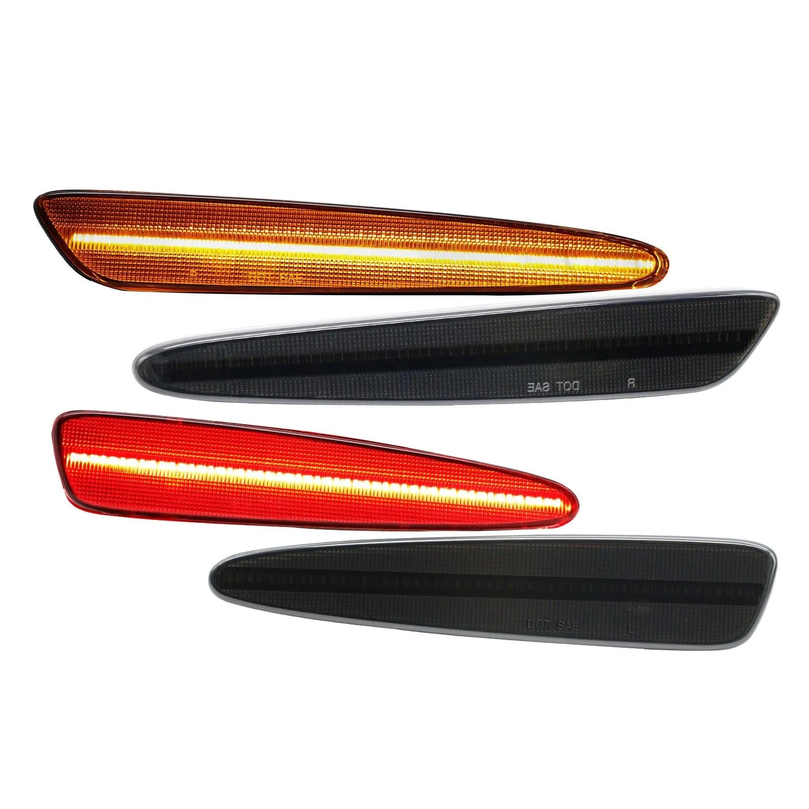 C6 New Smoked LED Sidemarker Set - Front & Rear 2005-2013