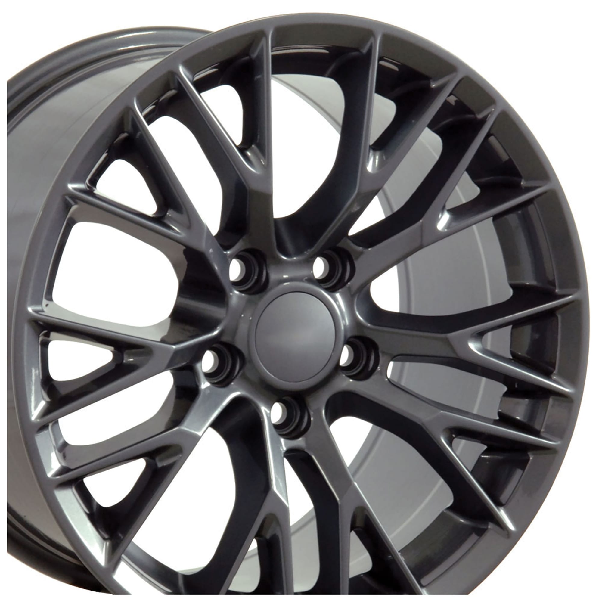 C4-C6 New C7 Z06 Style Replica Wheel - Gunmetal 18x8.5 1988-2013