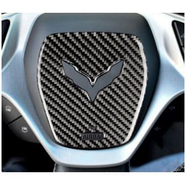 C7 New Carbon Fiber Steering Cover with Emblem Cutout 2014-2019