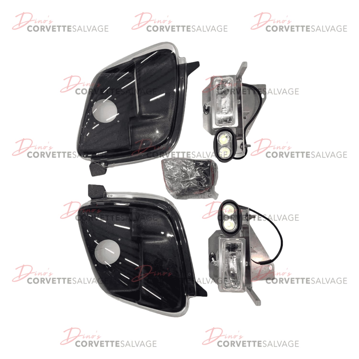 C5 New Fixed LED LeMans-Style Racing Headlight Set 1997-2004